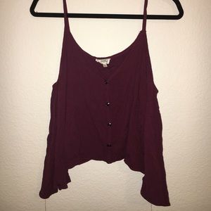 Burgundy Crop Top