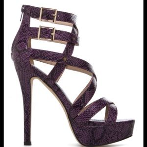Purple Snakeskin Heels!