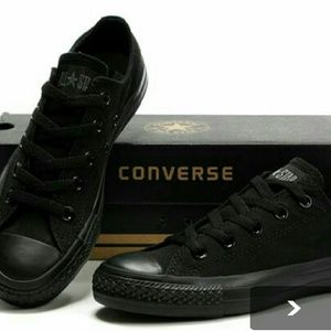 Black On Black Monochrome Converse