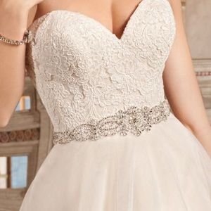 💎 Demetrios Wedding Rhinestone Applique belt 💎