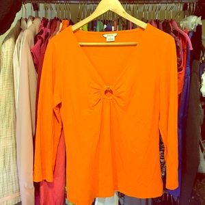 NWOT Michael by Michael Kors V-Neck Blouse,  Lg