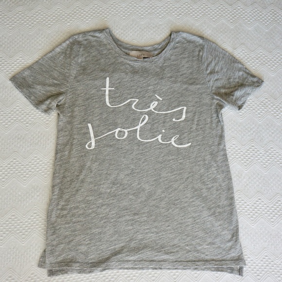 LOFT Tops - LOFT heather gray graphic tee Tres Jolie