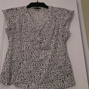 Sheer cheetah print top.