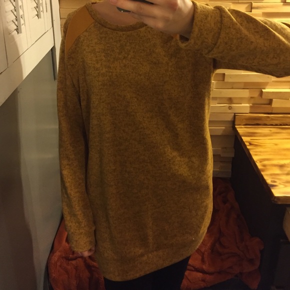 New! Soft very cute elbow patch sweater