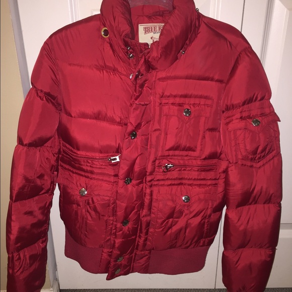 Red True Religion coat