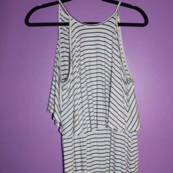 Striped Flowy Layered Dress