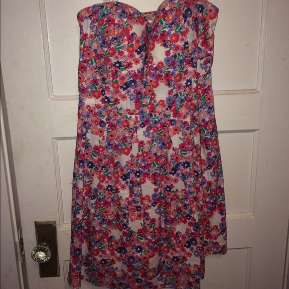 bright floral dress