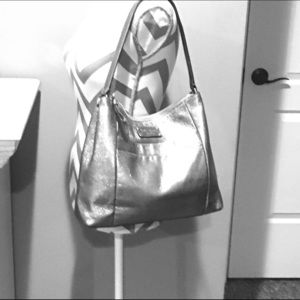 Authentic kate spade Hobo in Metallic Silver