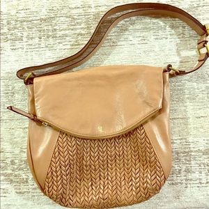 Elliott Luca Tan Leather Shoulder Bag