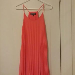 Glam Doll Pleated Coral Dress