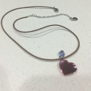Swarovski pink crystal heart