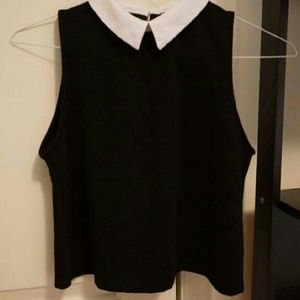 sleeveless collar shirt zara