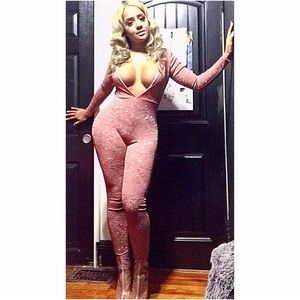 Pink sparkly Beyoncé Barbie birthday suit