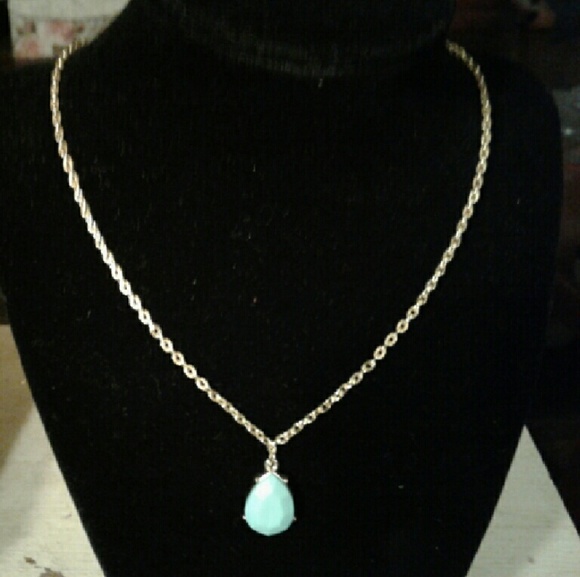 Blue Tear Necklace with MATCHING EARRINGS