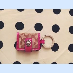 Coach photo-holder keychain