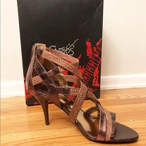 Brand New- Metallic Bronze Strappy Heels