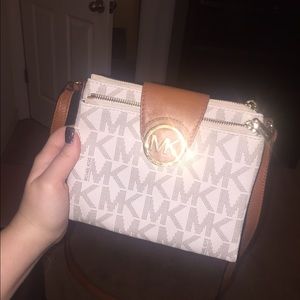 Michael Kors Authentic Monogram Crossbody Bag