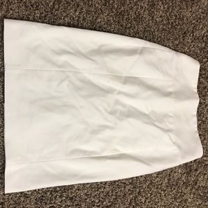 White Knee High Skirt