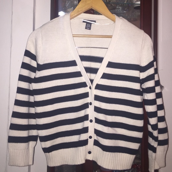 Striped Button Down Sweater