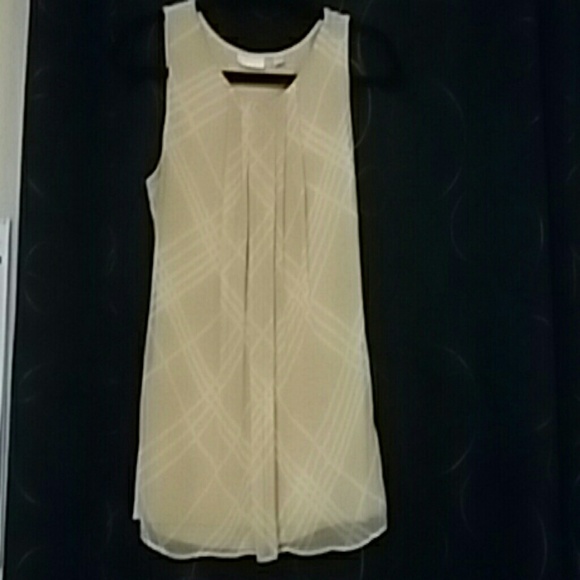 New York and Company tan top blouse sleeveless