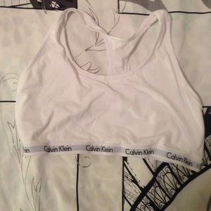 White Calvin Klein brallete