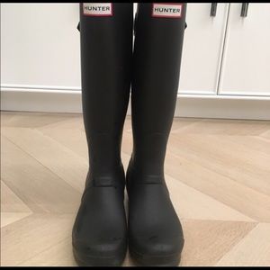 Hunter boots matte black