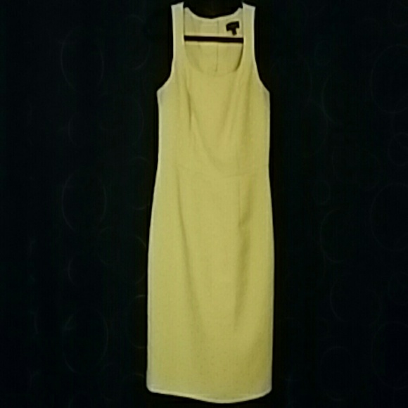 The Limited, yellow sleeveless work dress size 4