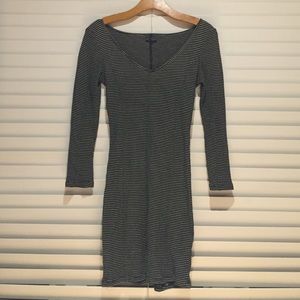 Ribbed stripped mini dress small