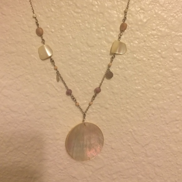 Dainty sterling silver and shell necklace