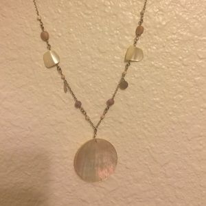 Dainty sterling silver and shell necklace