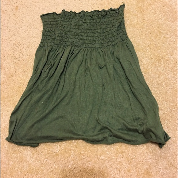 🍀Charlotte Russe Green Tube Top🍀