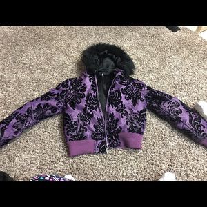 Purple Hooded Jacket