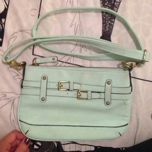 Cute over the shoulder teal purse