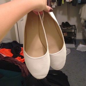 White ballet flats