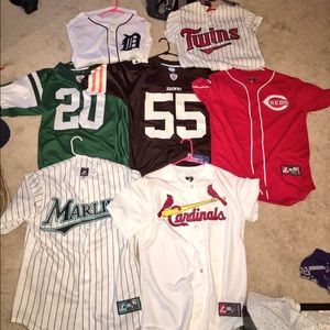 Authentic MLB and NFL jerseys
