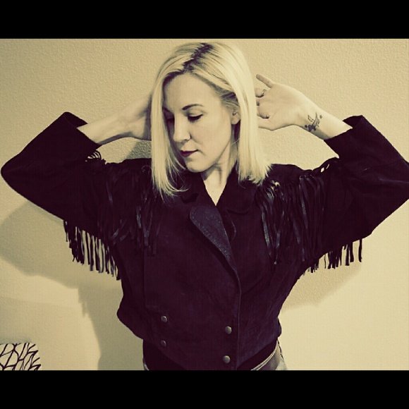 Vintage Jackets & Blazers - Totally rad, VINTAGE, fringe, leather jacket!!