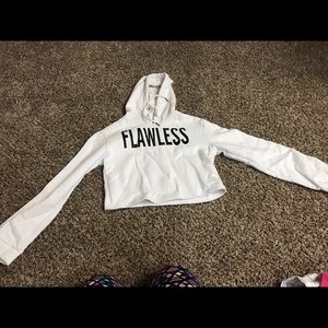 White Crop Top Sweatshirt