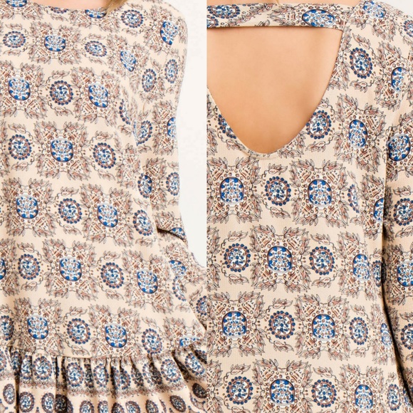 ‼️SOLD OUT‼️Printed Drop Waist Dress w Side Pocket - Picture 3 of 4