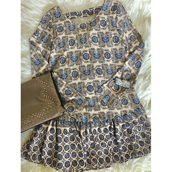 ‼️SOLD OUT‼️Printed Drop Waist Dress w Side Pocket - Picture 4 of 4