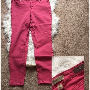 Nine West Vintage Faded Pink Skinny Jeans