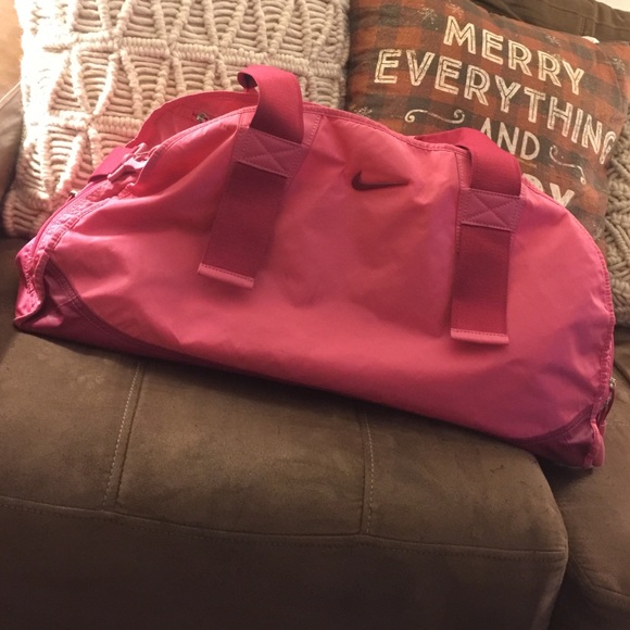 Hot pink Nike gym bag