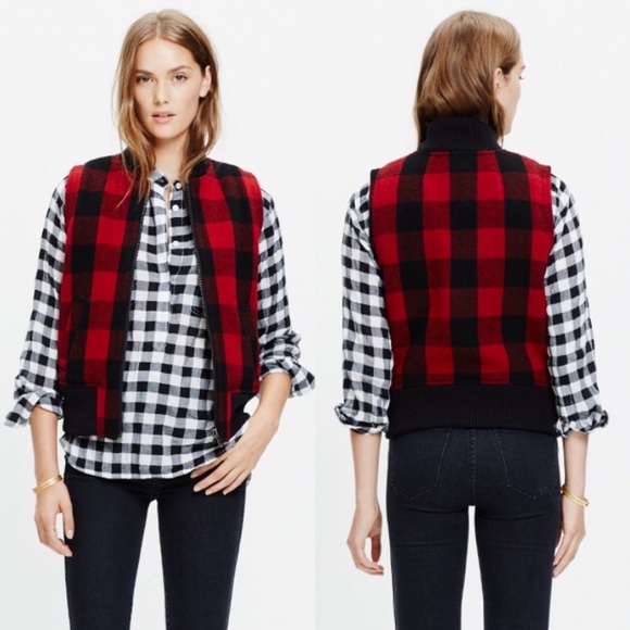 Madewell Buffalo Check Plaid Vest - Picture 2 of 4