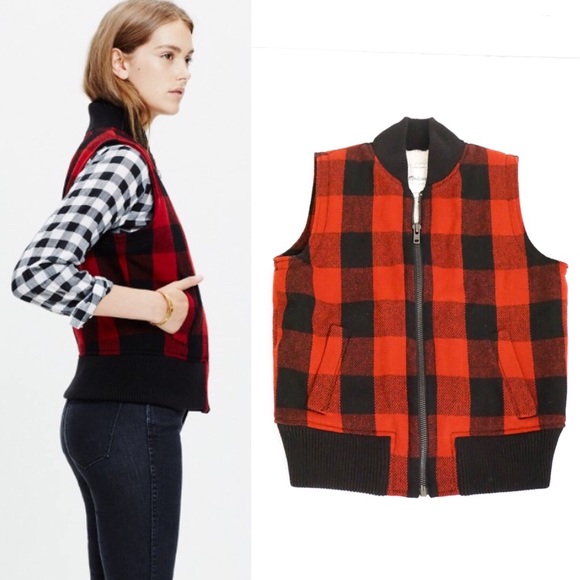 Madewell Buffalo Check Plaid Vest - Picture 4 of 4
