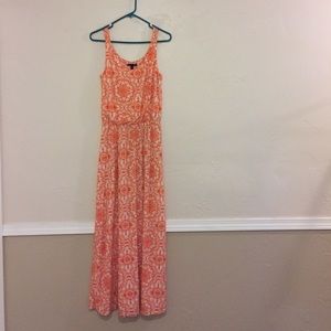Gap orange maxi dress