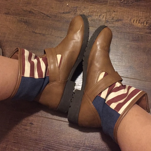 American flag ankle boots