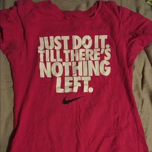 Pink Nike shirt