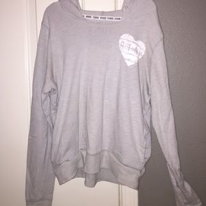 Grey "pink" hoodie