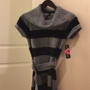 NWT Black and Gray Sweater Dress Perfect