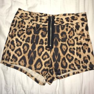 High waisted print shorts