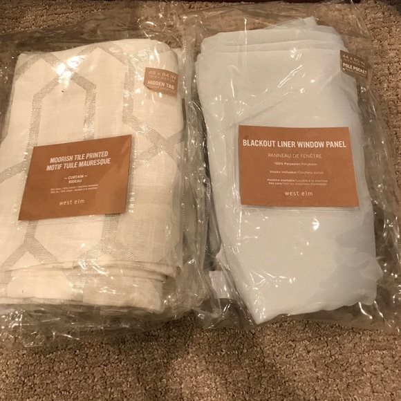 West Elm Accents Moorish Tile Curtains Poshmark